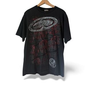 Vintage SRH Skate T-Shirt 2000s – Large – Double Sided Graphic – Black